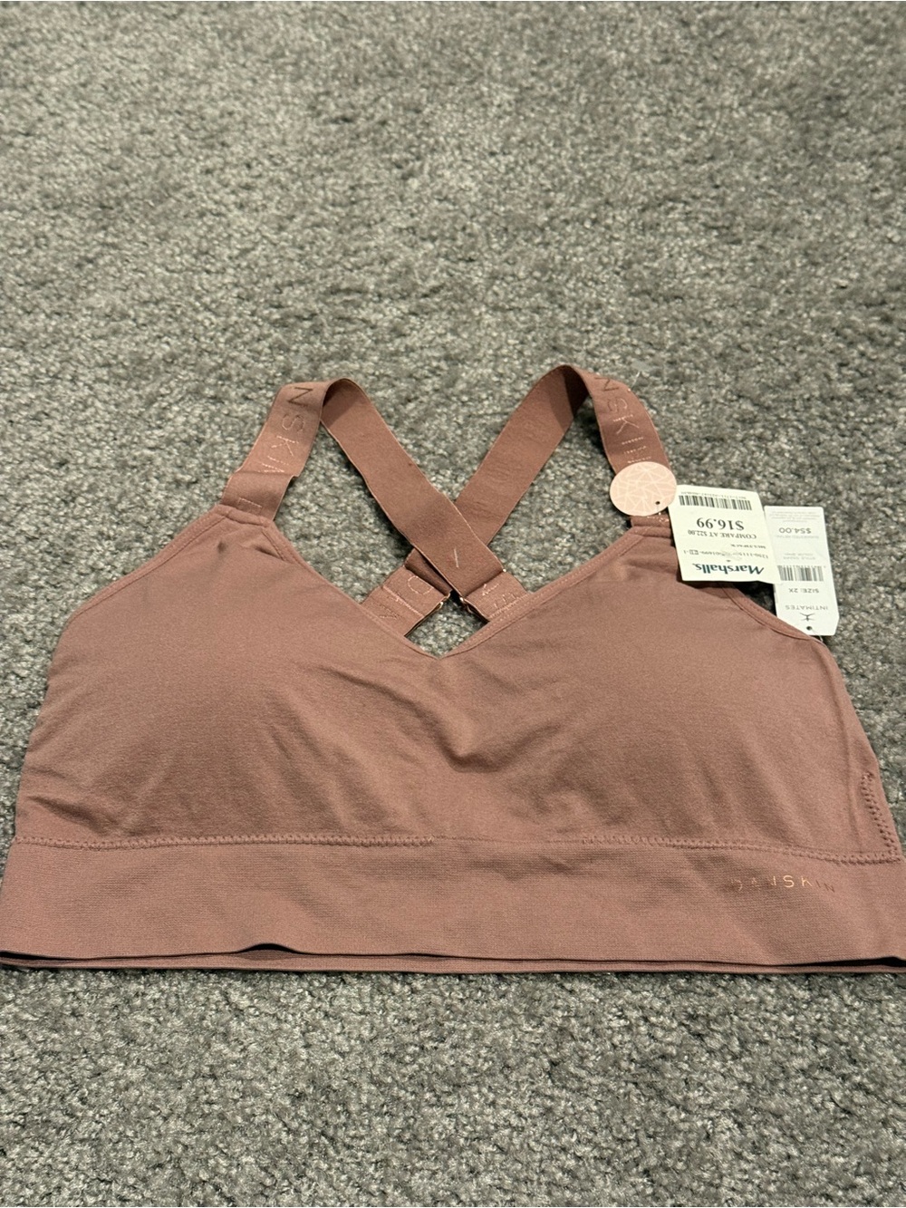 SPANX Dusty Rose Seamless Crossback Bralette
